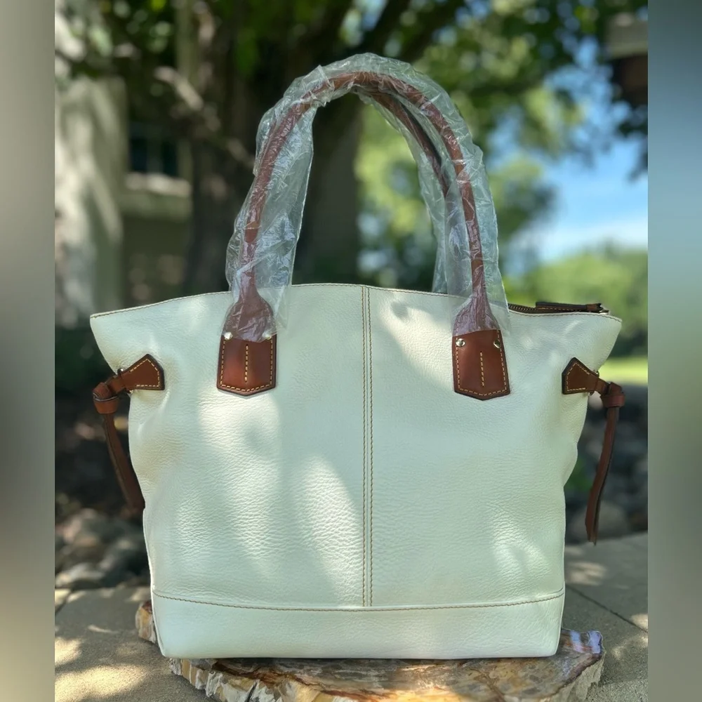 Vintage Dooney & Bourke Fairfield White Camposa Domed Tortoiseshell Satchel NWT - Picture 11 of 16